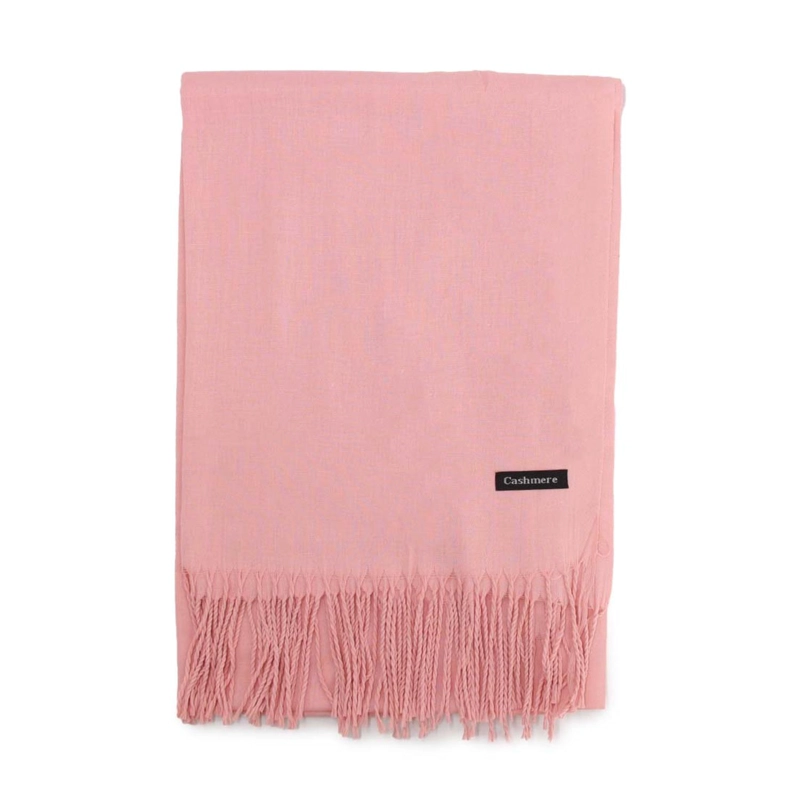 BUFANDA TIPO CASHMERE MUJER UNISEX EXTRA GRANDE CON FLECOS 200 G - 1