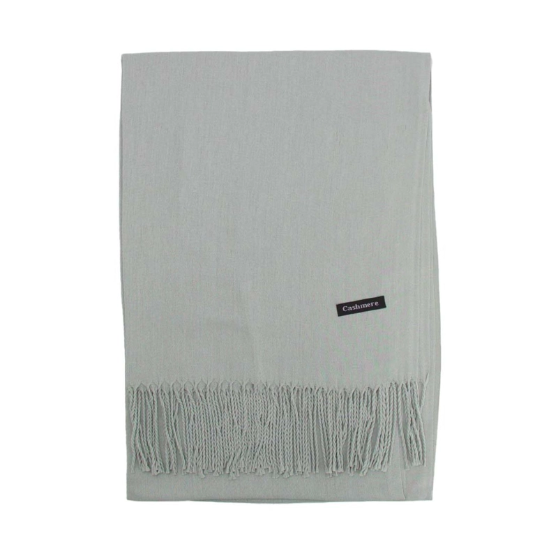 BUFANDA TIPO CASHMERE MUJER UNISEX EXTRA GRANDE CON FLECOS 200 G - 1