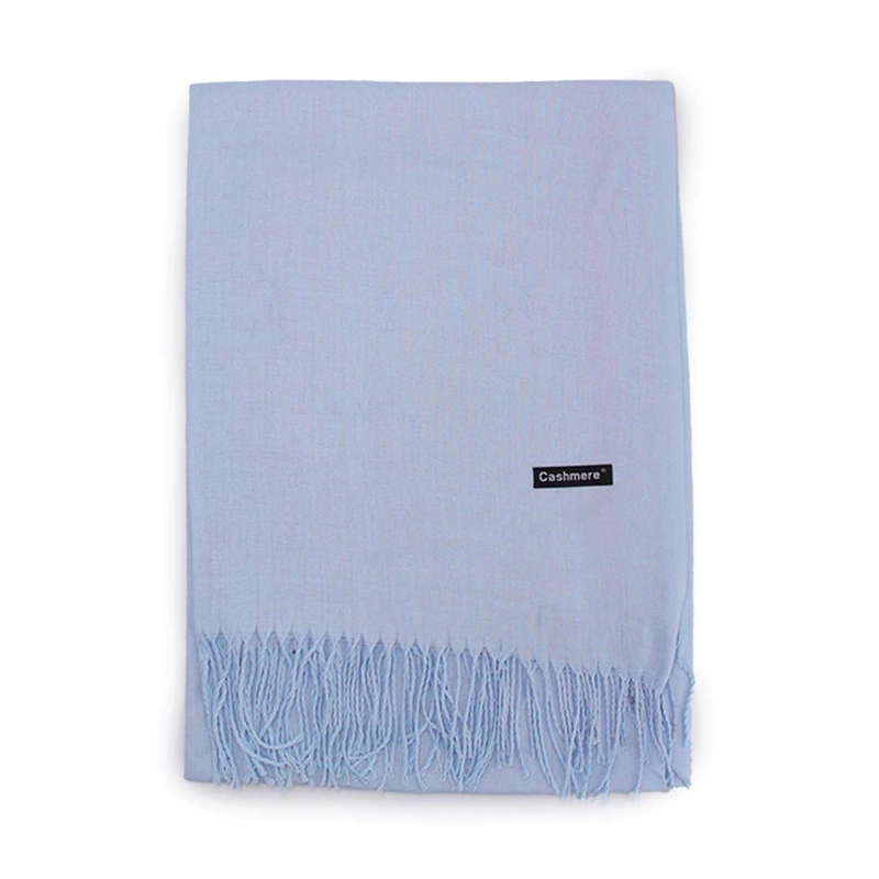 BUFANDA TIPO CASHMERE MUJER UNISEX EXTRA GRANDE CON FLECOS 200 G - 1