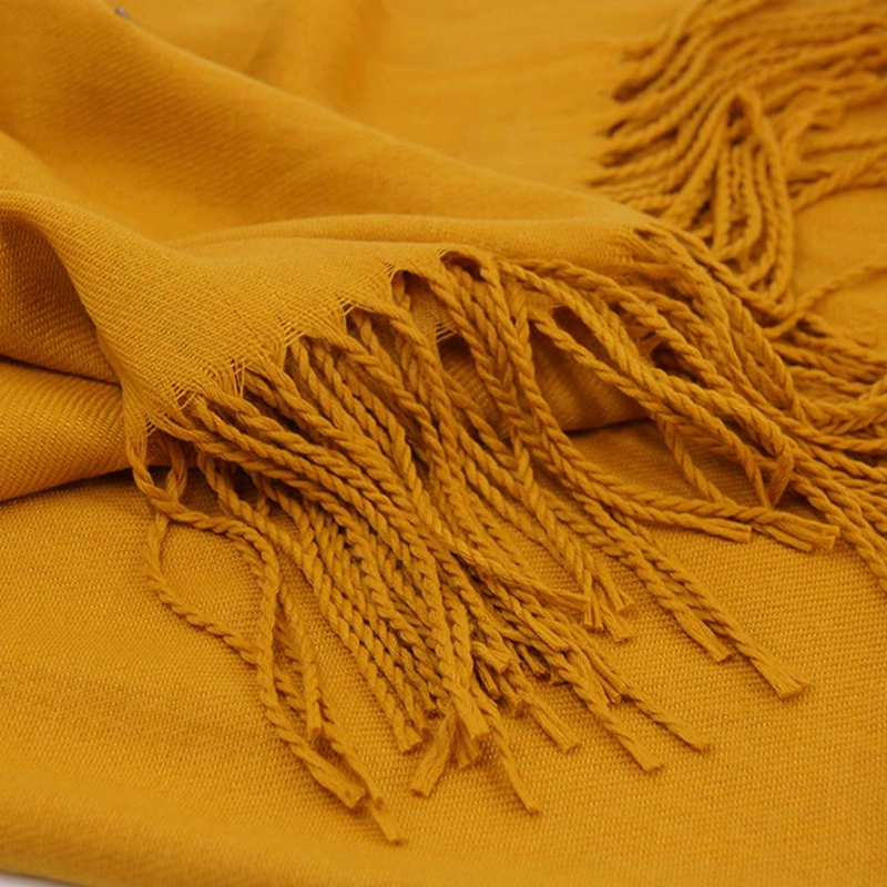 BUFANDA TIPO CASHMERE MUJER UNISEX EXTRA GRANDE CON FLECOS 200 G - 2