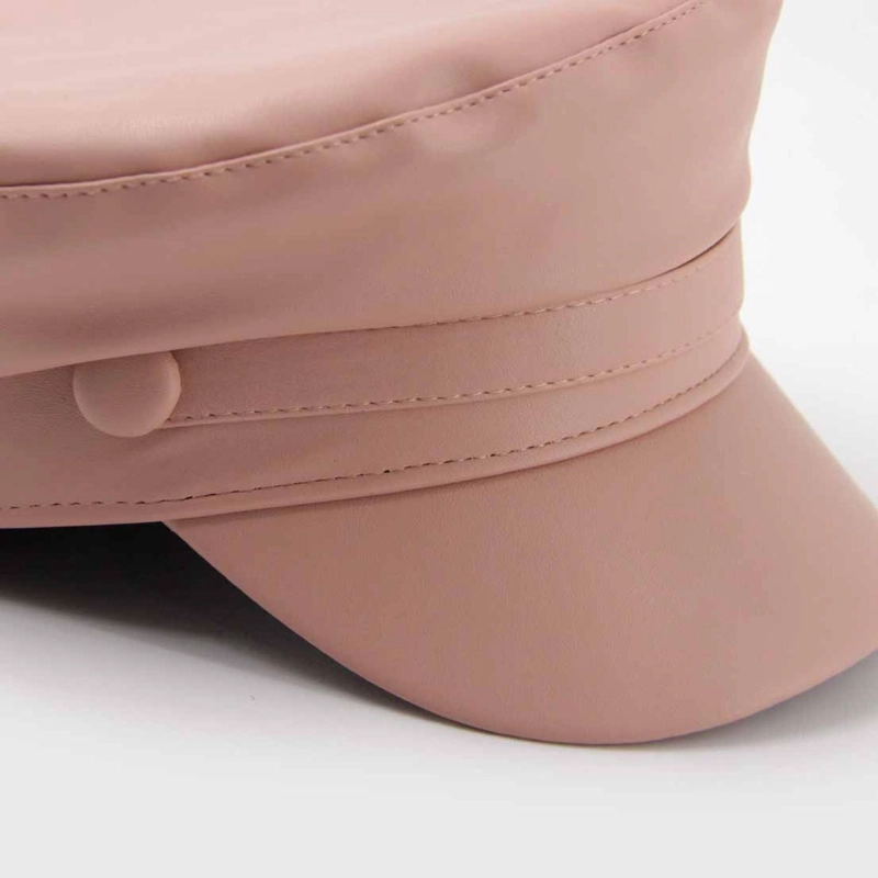 BOINA MILITAR ECOCUERO AJUSTABLE 58 CM UNISEX MODA - 4