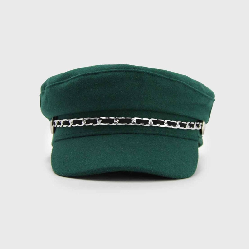 BOINA MILITAR DE PAÑO CON CADENA AJUSTABLE 58 CM UNISEX - 2
