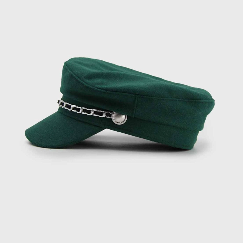 BOINA MILITAR DE PAÑO CON CADENA AJUSTABLE 58 CM UNISEX - 3
