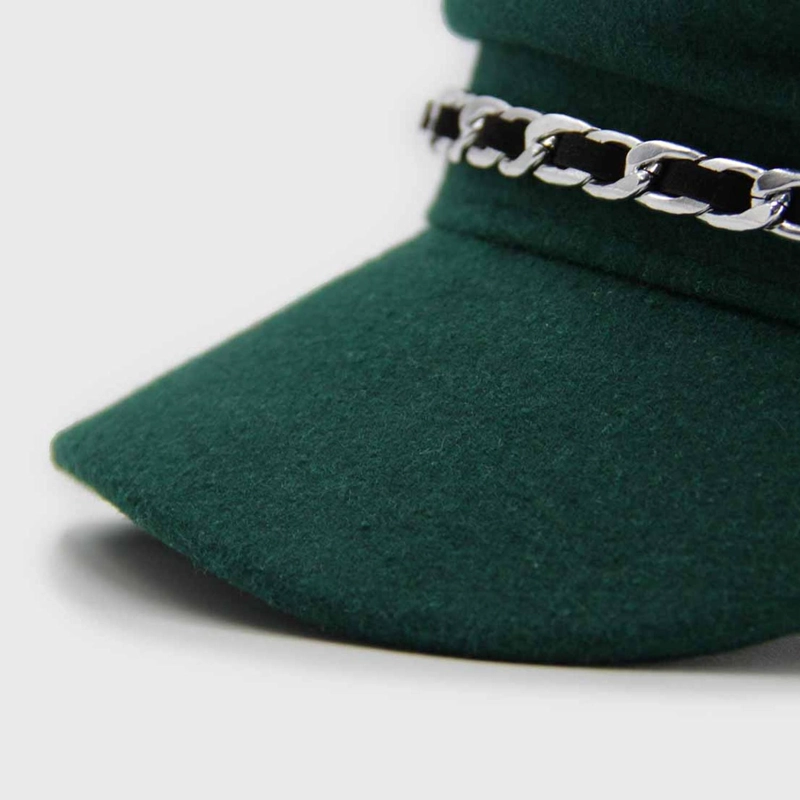 BOINA MILITAR DE PAÑO CON CADENA AJUSTABLE 58 CM UNISEX - 4