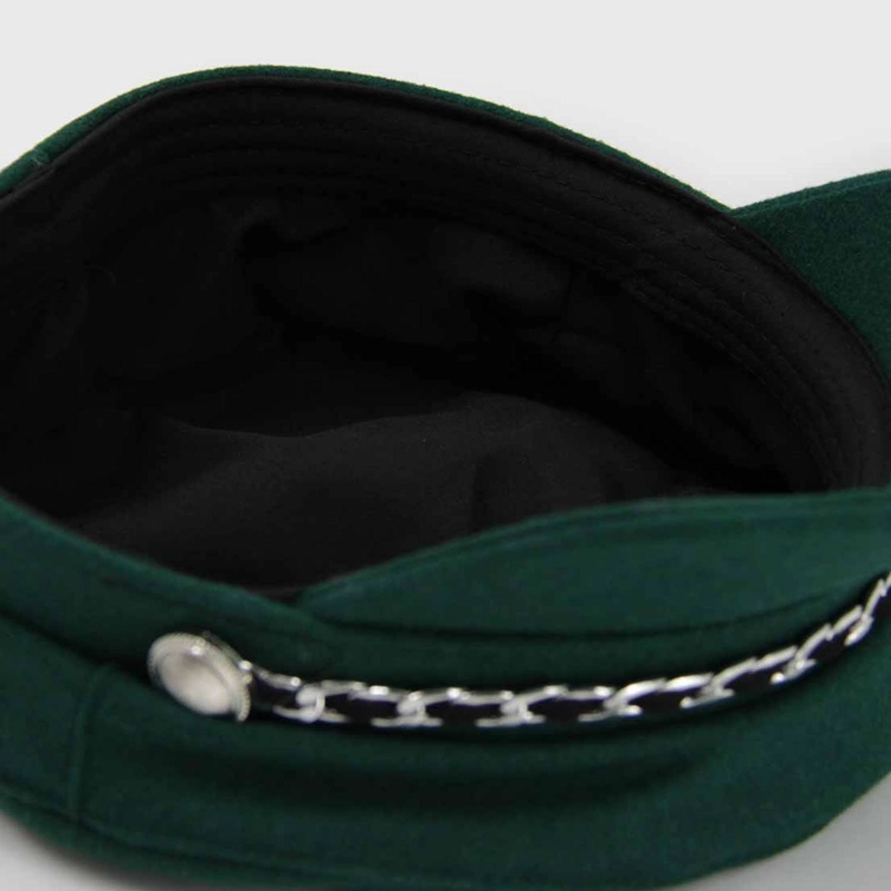 BOINA MILITAR DE PAÑO CON CADENA AJUSTABLE 58 CM UNISEX - 5