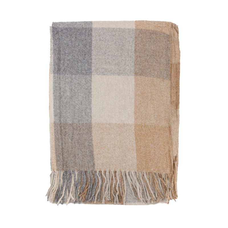 BUFANDA CASHMERE A CUADROS 230GR - 1
