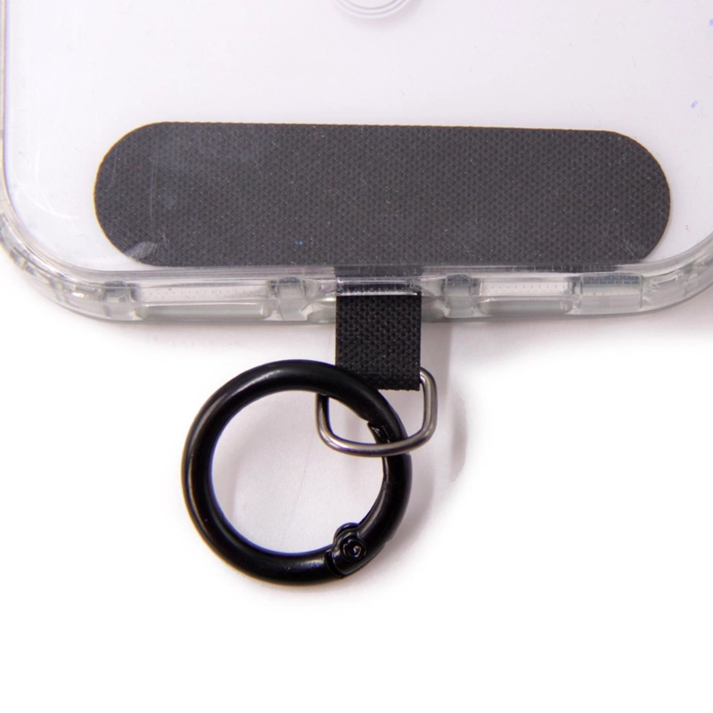 PACK 10 GANCHOS ADAPTADORES NEGRO PARA CORREA STRAP DE CELULAR - 1
