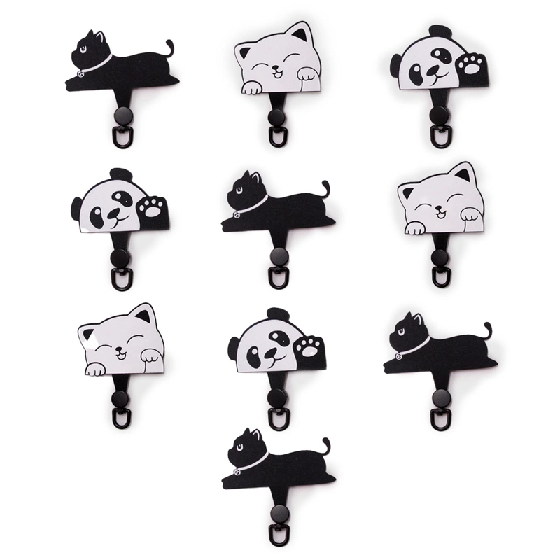 PACK 10 GANCHO ADAPTADORES PARA CORREA STRAP CELULAR ANIMALES CUTE