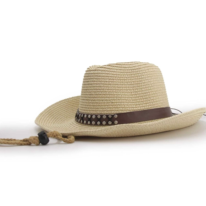 SOMBRERO VAQUERO COWBOY RAFIA CINTA CON TACHAS - PLAYA-FESTIVALES-MODA - 3
