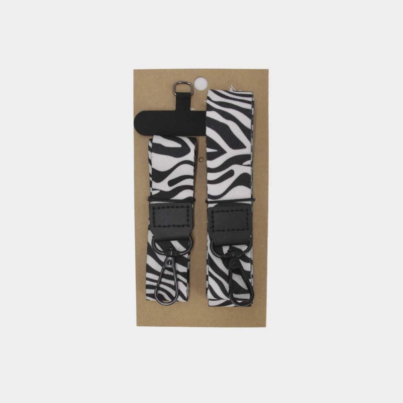 STRAP LANYARD PARA CELULAR- LLAVES - CREDENCIALES PRINT DE CEBRA TAMAÑO TALLA UNICA - 2