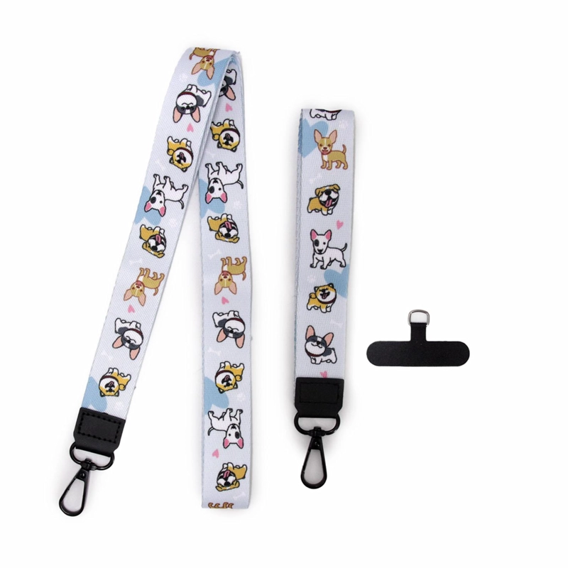 STRAP LANYARD PARA CELULAR- LLAVES - CREDENCIALES PRINT PERRITOS TAMAÑO TALLA UNICA - 1
