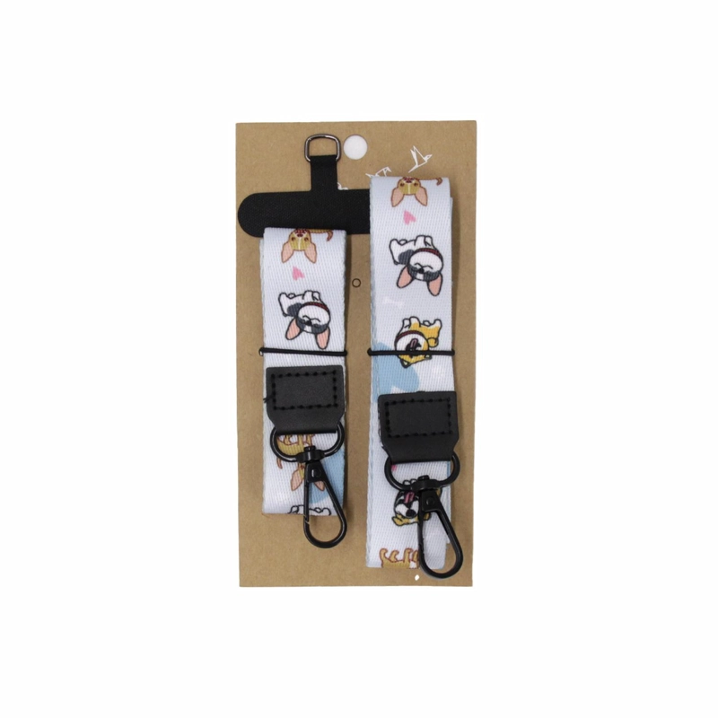 STRAP LANYARD PARA CELULAR- LLAVES - CREDENCIALES PRINT PERRITOS TAMAÑO TALLA UNICA - 2