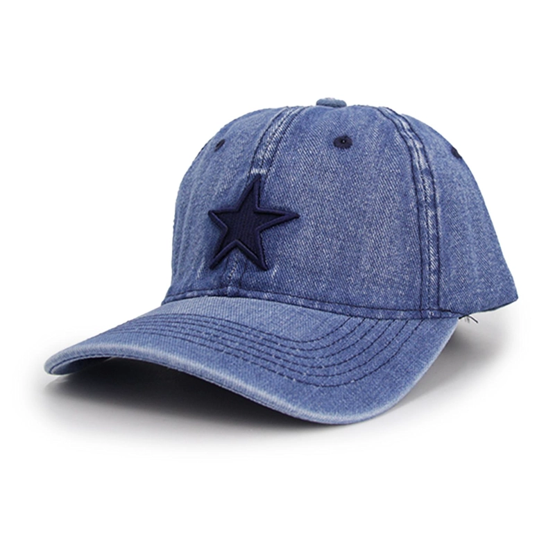GORRA JOCKEY DENIM CON ESTRELLA PARA ADULTOS - 1