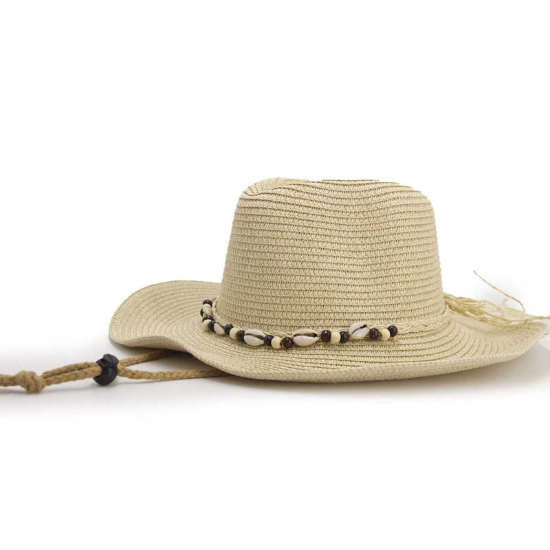 SOMBRERO VAQUERO COWBOY RAFIA CINTA CONCHITAS DE MAR - PLAYA- PLAYA-FESTIVALES-MODA - 2