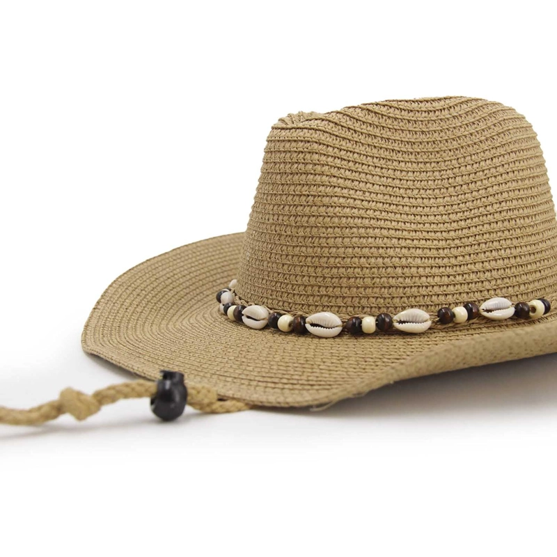 SOMBRERO VAQUERO COWBOY RAFIA CINTA CONCHITAS DE MAR - PLAYA- PLAYA-FESTIVALES-MODA - 3