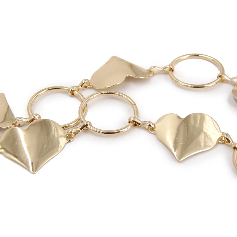 CINTURON CADENA A LA CINTURA DE METAL ARGOLLAS Y CORAZONES - 2