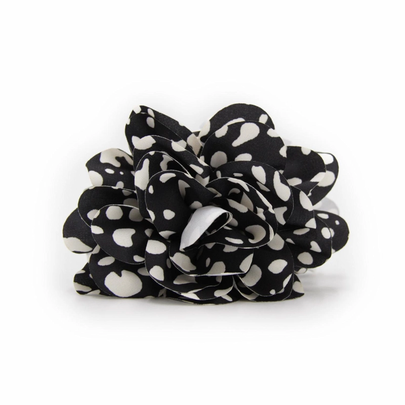 PINZA TRABA PARA EL CABELLO FLOR DE TELA LUNARES - 1