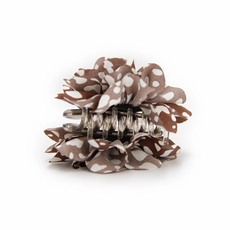 PINZA TRABA PARA EL CABELLO FLOR DE TELA LUNARES - 4