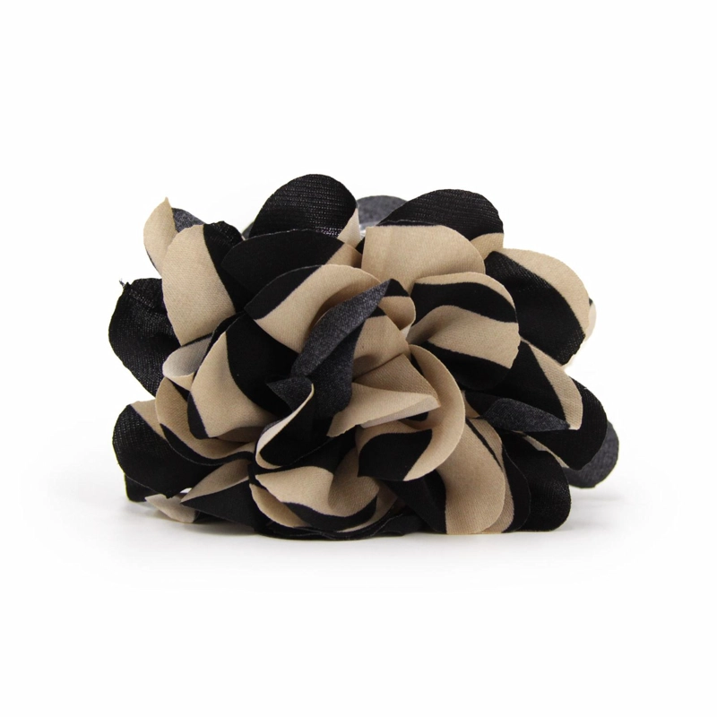 PINZA TRABA PARA EL CABELLO FLOR TELA PRINT CEBRA - 1