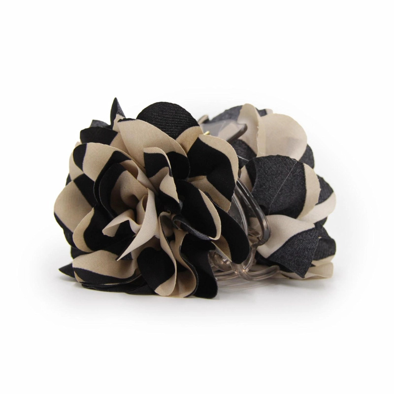 PINZA TRABA PARA EL CABELLO FLOR TELA PRINT CEBRA - 2