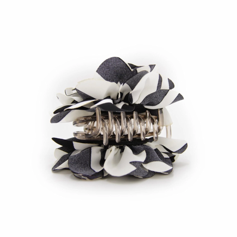 PINZA TRABA PARA EL CABELLO FLOR TELA PRINT CEBRA - 3