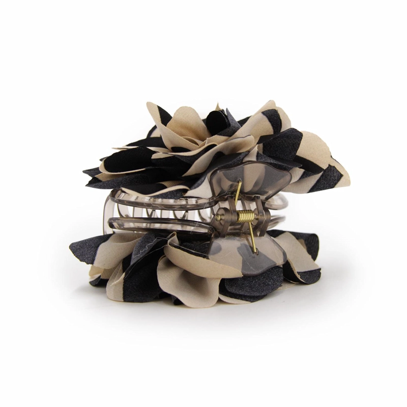 PINZA TRABA PARA EL CABELLO FLOR TELA PRINT CEBRA - 3