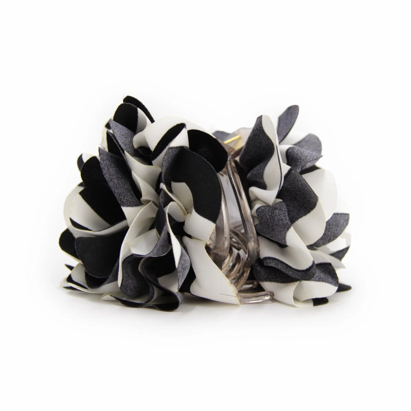 PINZA TRABA PARA EL CABELLO FLOR TELA PRINT CEBRA - 4