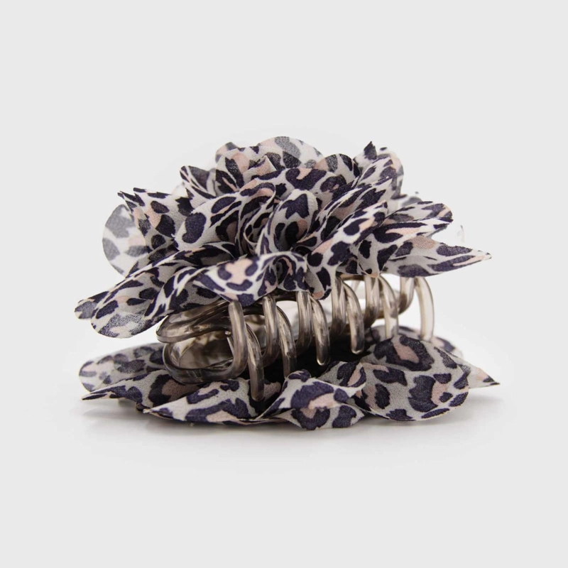PINZA TRABA PARA EL CABELLO FLOR TELA ANIMAL PRINT - 2