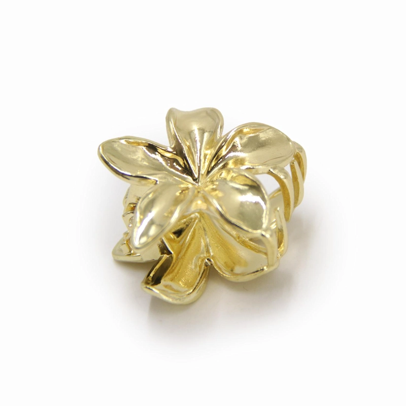 PINZA TRABA PARA CABELLO MINI FLOR HAWAIANA METALICA - 4