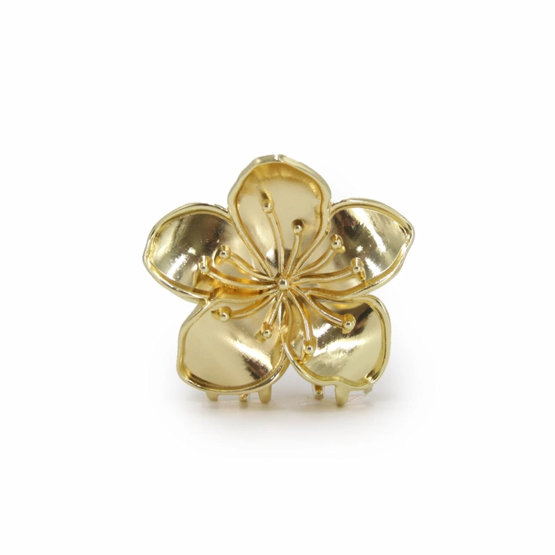 PINZA TRABA PARA CABELLO FLOR HAWAIANA METALICA - 1