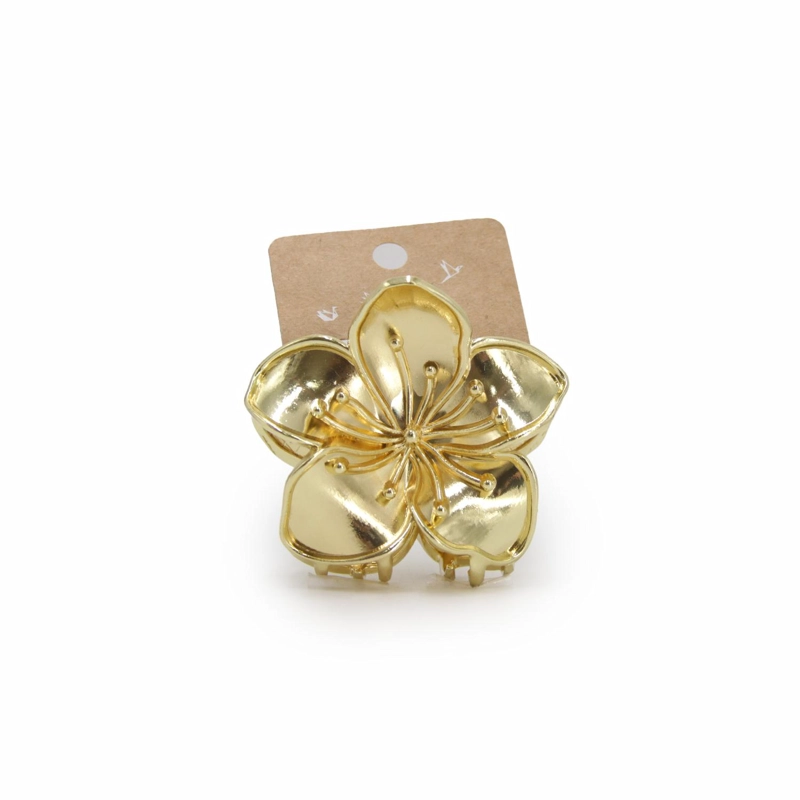 PINZA TRABA PARA CABELLO FLOR HAWAIANA METALICA - 2