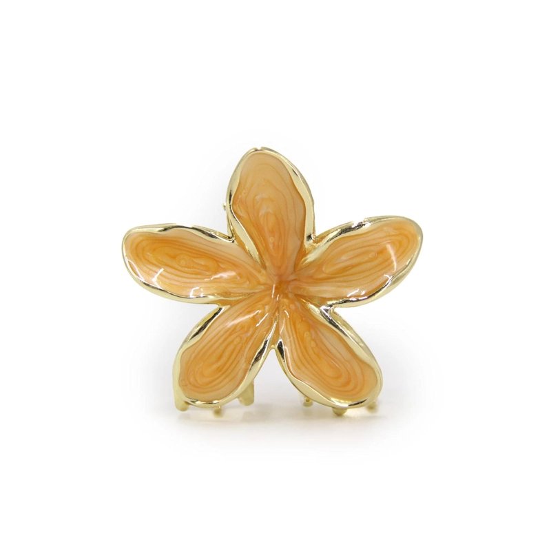 PINZA TRABA PARA CABELLO FLOR MINI HAWAIANA METALICA - 1
