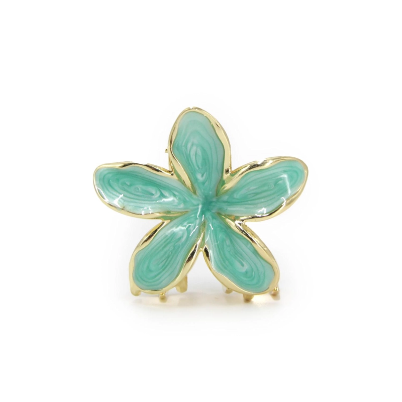 PINZA TRABA PARA CABELLO FLOR MINI HAWAIANA METALICA - 1