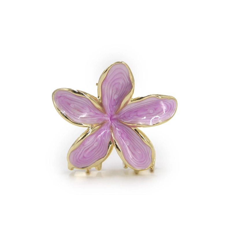 PINZA TRABA PARA CABELLO FLOR MINI HAWAIANA METALICA - 1