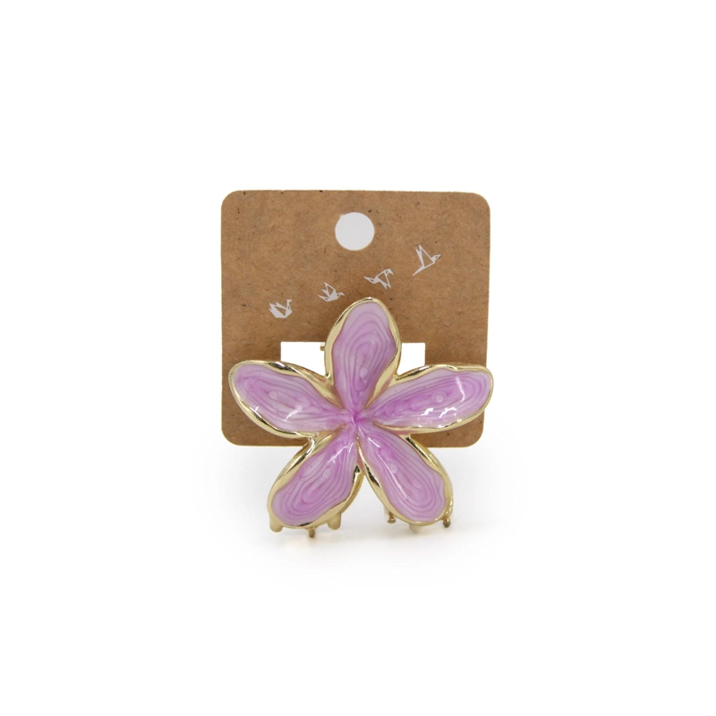 PINZA TRABA PARA CABELLO FLOR MINI HAWAIANA METALICA - 2