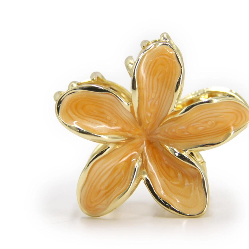 PINZA TRABA PARA CABELLO FLOR MINI HAWAIANA METALICA - 3