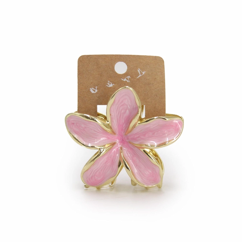 PINZA TRABA PARA CABELLO FLOR HAWAIANA METALICA - 2