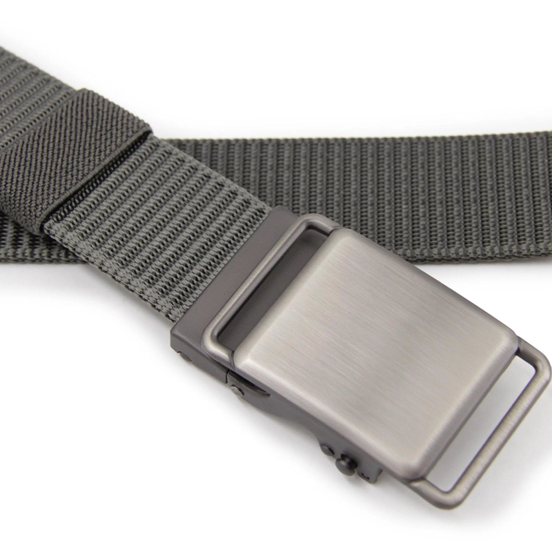 CINTURON HOMBRE HEBILLA CUADRADA SILVER - 4