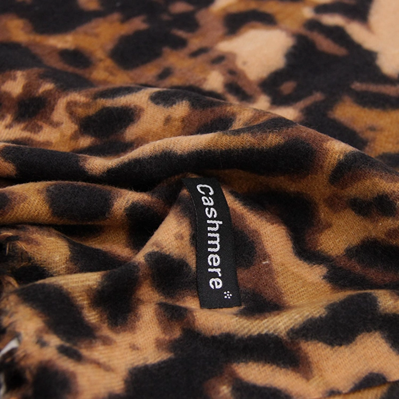 BUFANDA TIPO CASHMERE ESTAMPADA MUJER CON FLECOS INVIERNO - 2