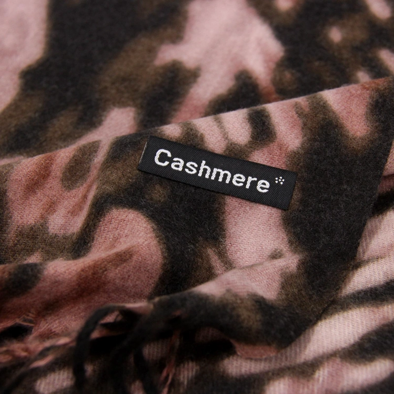 BUFANDA TIPO CASHMERE ESTAMPADA MUJER CON FLECOS INVIERNO - 3