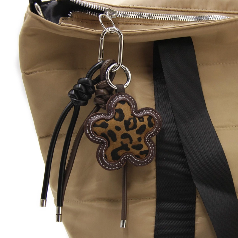 ACCESORIO LLAVERO CHARM PARA BOLSO-CARTERA FLOR ANIMAL PRINT TAMAÑO 1 - 1