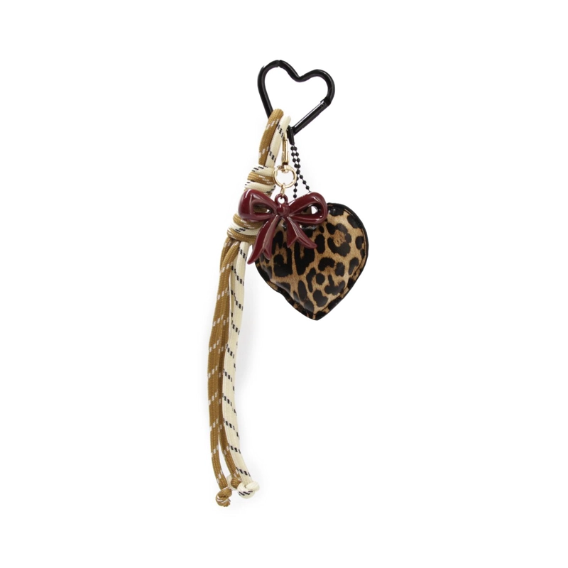 LLAVERO CHARM COLGANTE CORAZON ANIMAL PRINT ACCESORIO CARTERA - 3