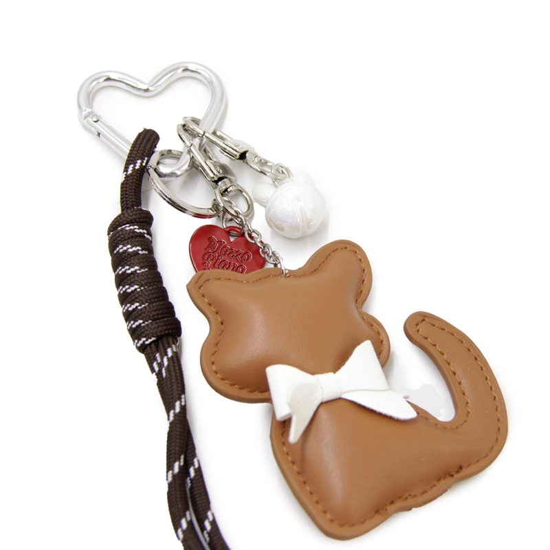LLAVERO CHARM COLGANTE GATITO CON CORAZON PARA BOLSO 23CM - 3