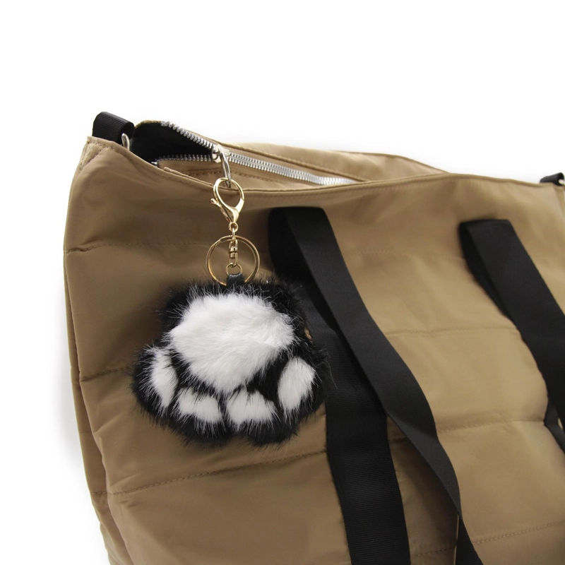 LLAVERO CHARM PATITA DE GATO PELUDO PARA BOLSO/MOCHILA 12CM - 1