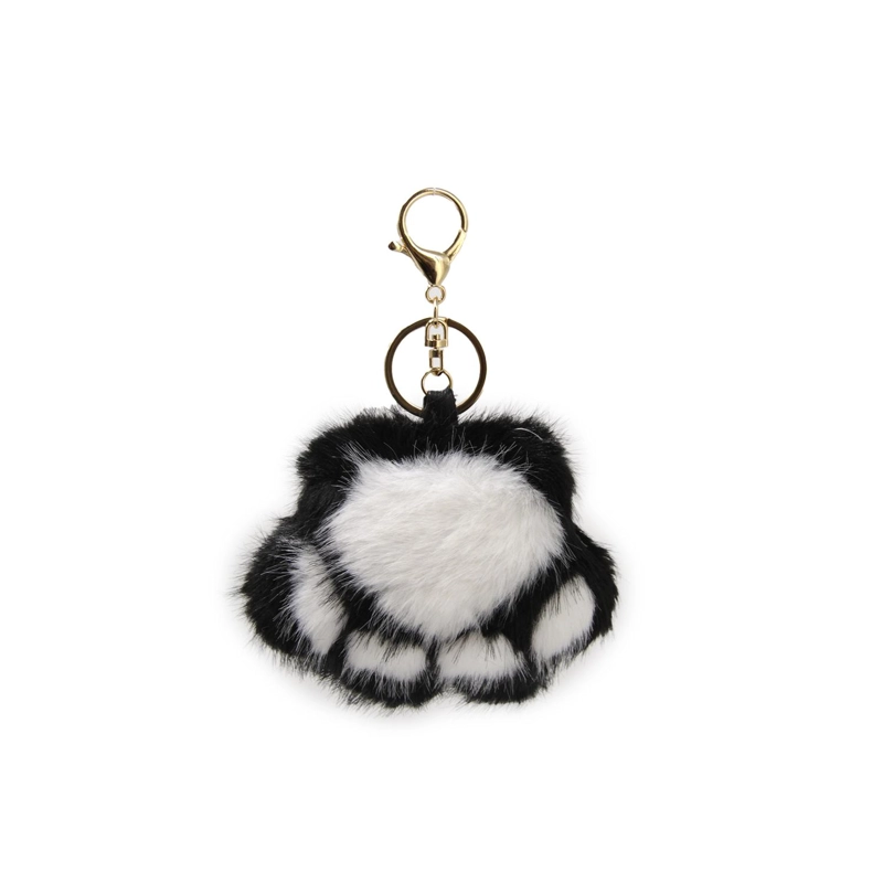 LLAVERO CHARM PATITA DE GATO PELUDO PARA BOLSO/MOCHILA 12CM - 2