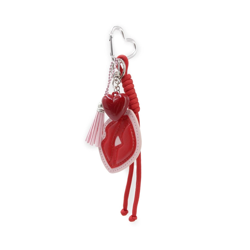 LLAVERO CHARM COLGANTE CUERDA CON BESO CUTE PARA BOLSO 23CM - 3