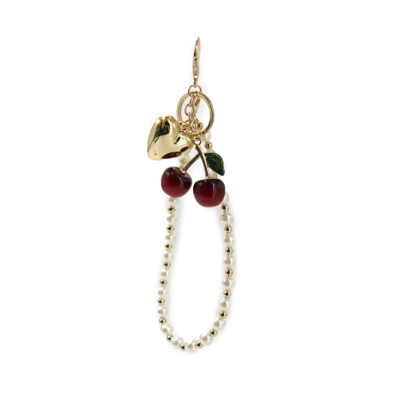 LLAVERO CHARM COLGANTE CHERRY CON PULSERA PARA BOLSO MOCHILA - 3