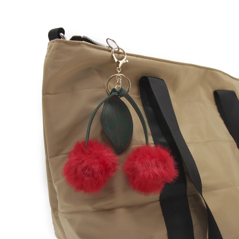 LLAVERO CHARM CHERRY PELUDO PARA BOLSO/MOCHILA CASUAL 18CM - 1