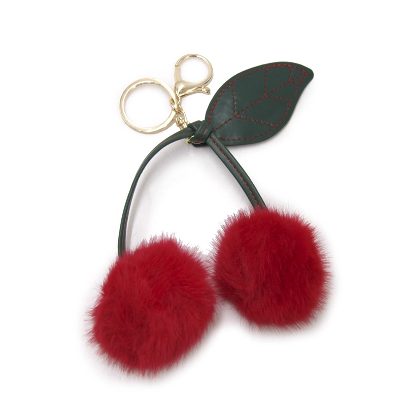 LLAVERO CHARM CHERRY PELUDO PARA BOLSO/MOCHILA CASUAL 18CM - 3