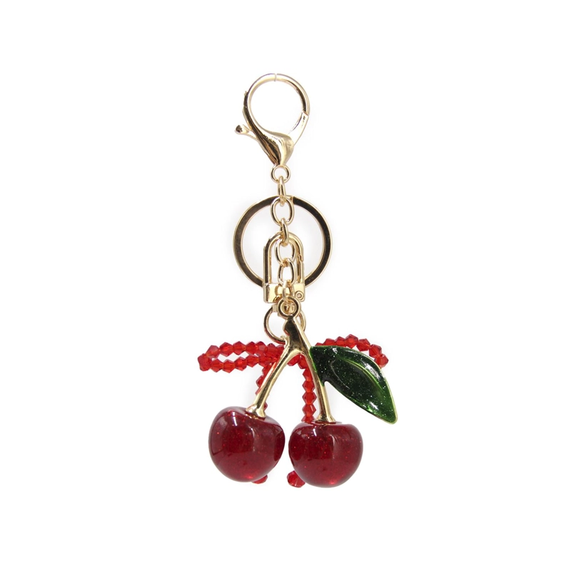 LLAVERO CHARM COLGANTE CHERRY CON LAZO PARA BOLSO MOCHILA - 2